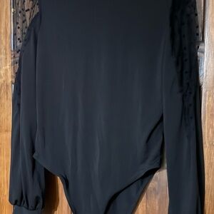 SHEIN Black Long Sleeve Bodysuit